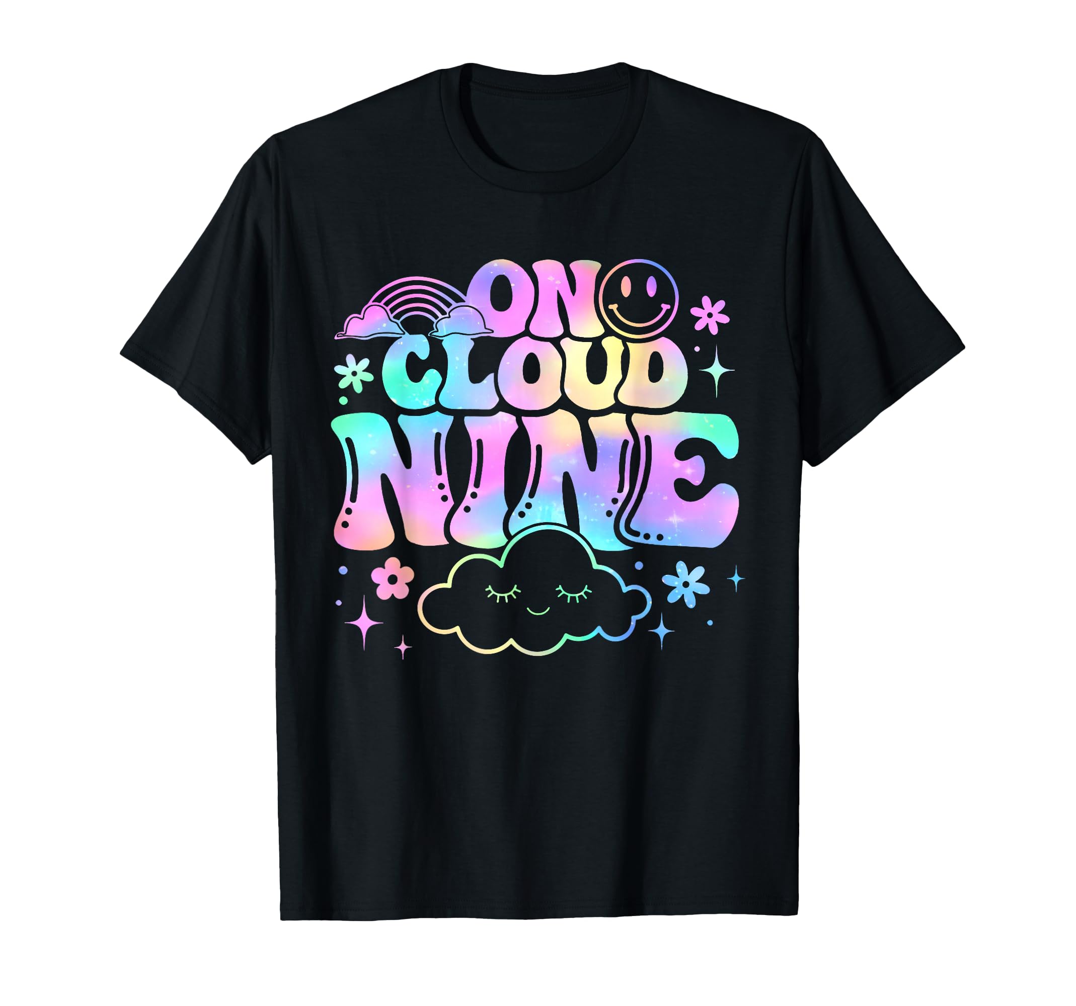 Photo 1 of **LIGHT BLUE BACKGROUND***

9th Birthday Girl 9 Year Old On Cloud Nine Bday 2 Sided T-Shirt