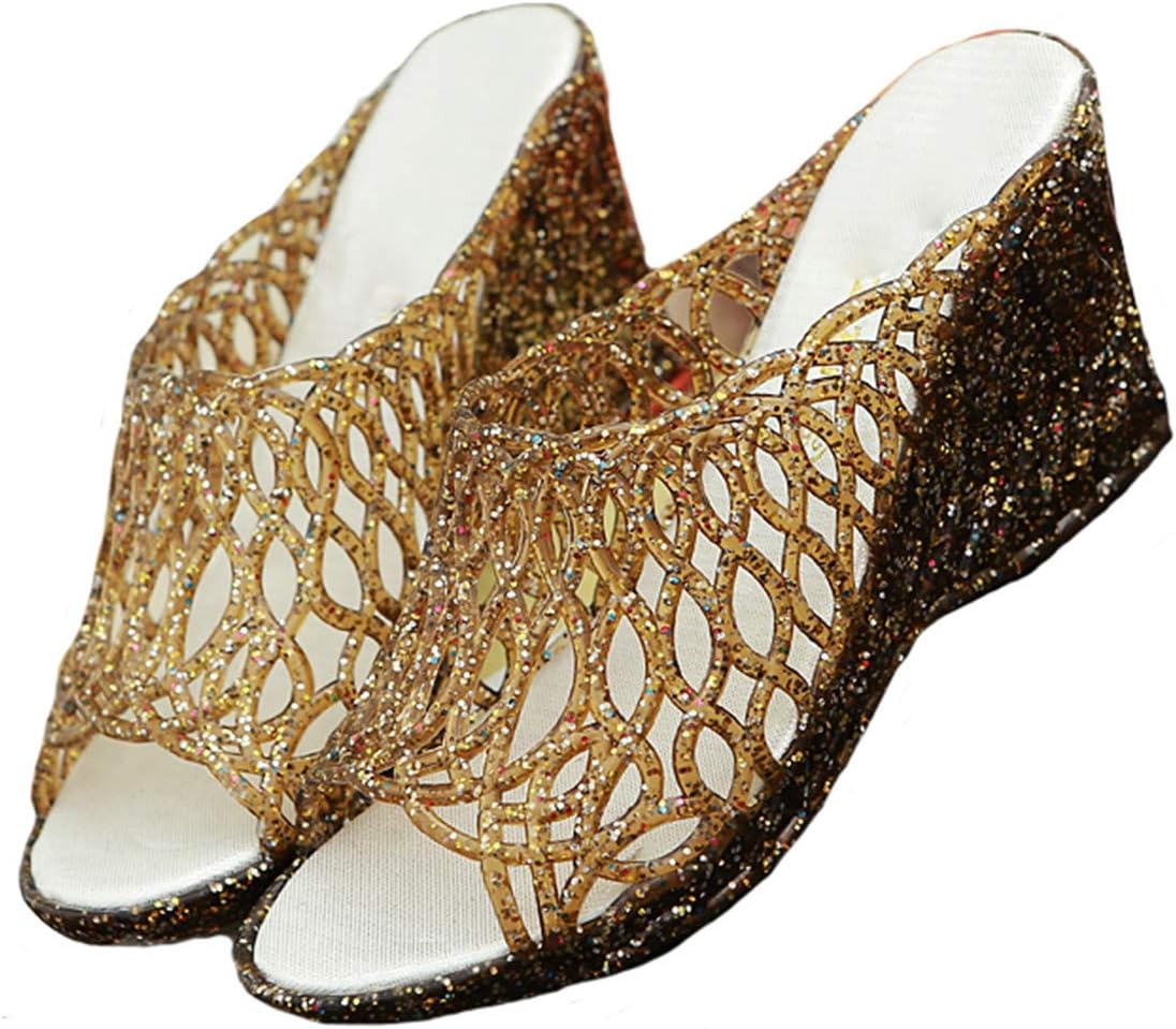 Summer Style Summer Shoes Women Wedges Sandals High Heels Women Summer Shoes Glass Slipper Jelly Shoe