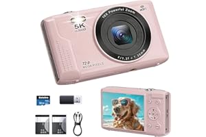 5K Digital Camera, Upgrade Autofocus 72MP Vlogging Camera Photo with 32G SD Card, 2.83'' Screen, 2 Batteries, 16X Zoom, WiFi 
