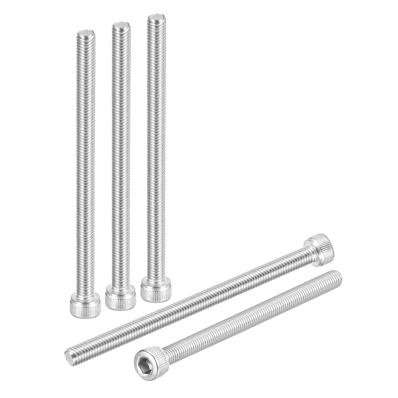 DTGN M5-0.8x75 Socket Head Cap Screws Bolts - 20Pack - Good for Road Bicycle, Mountain Bike, Auto, Motorcycle - 304 Stainless Steel Hex Head Metric Screws - Silver