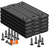 TRYMAG Bar Magnets, 80Lbs 15 Pack Countersunk Hole Magnet with Screw | Black,Heavy Duty Rare Earth ,Neodymium,Rectangular,for Mounting, Door, Garage, Workplace(60 x 13.5 x 5mm )
