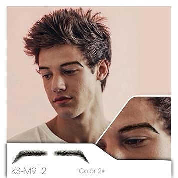Amazon Com Neitsi False Eyebrow Men S Handmade Eyebrows Human