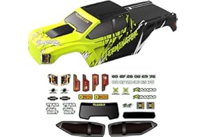 CROBOLL R11077 PVC Car Body in Green for Mini1:10 RC Car, Spare Parts RC Truck Body Shell for RZ001