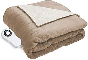 Serta Perfect Sleeper Reversible Heated Throw, 60 x 70 (Taupe)