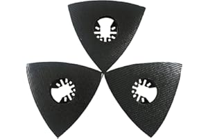 XXGO 3 Pcs 3-1/8 Inch 80mm Triangular Hook & Loop Oscillating Multi Tool Sanding Pads No.XG5508