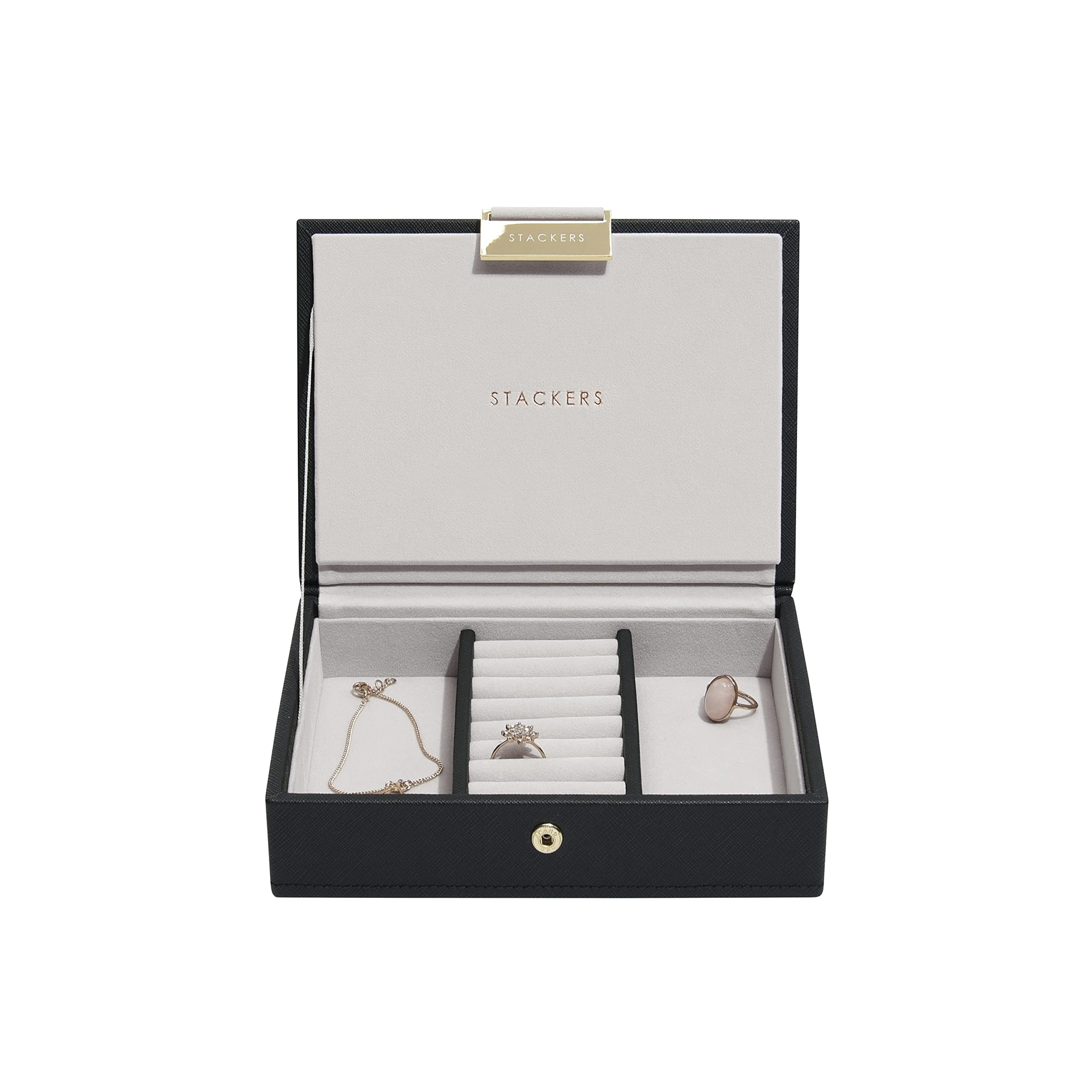 Stackers Black Mini Jewellery Box Lid