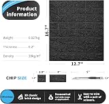 Art3d 10 Sheets Black 3D Brick Wallpaper Peel and Stick 14.5 Sq Ft view 4