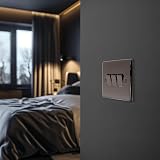 BG Electrical Triple Wall Light Switch 2 Way Black Nickel Nexus 20A 16AX view 6