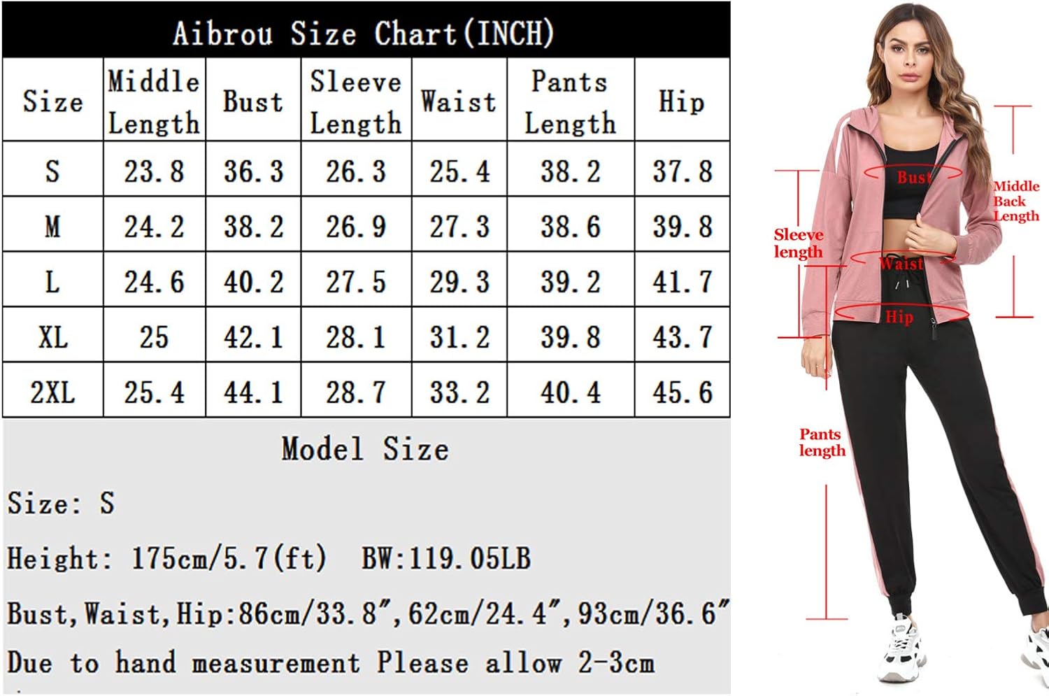 Aibrou Women 2 Piece Zip Up Tracksuit Set Long Sleeve Hooded Casual Athletic Jackets Drawstring Sweatpants Sets at  Women’s Clothing store