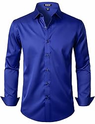 JEMITOP Men's Stretch Wrinkle Free Dress Shirts