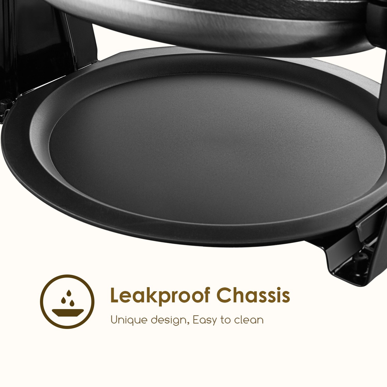 AICOK Flip Belgian Waffle Maker with NonStick Plates, Doublesided Uniform Heating, Stainless
