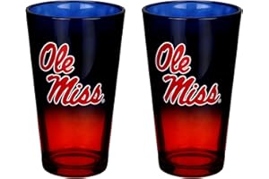 The Memory Company Officially Licensed NCAA 2-Pack 16oz Ombre Pint Glass Set Team Logo Barware Collection for Game Day Celebrations and Home Bar