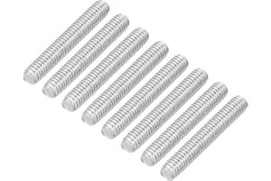 uxcell 16Pcs Fully Threaded Rod, M4 x 25mm 304 Stainless Steel Right Hand Thread Bar Studs M4-0.7 Thread Pitch for Furniture Machinery Assembly