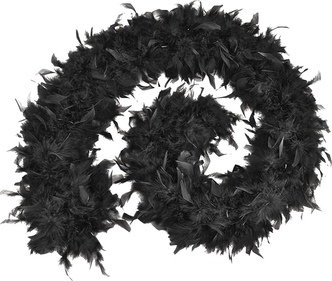 Feather Boa 80g Black Budget Amazon.co.uk Clothing