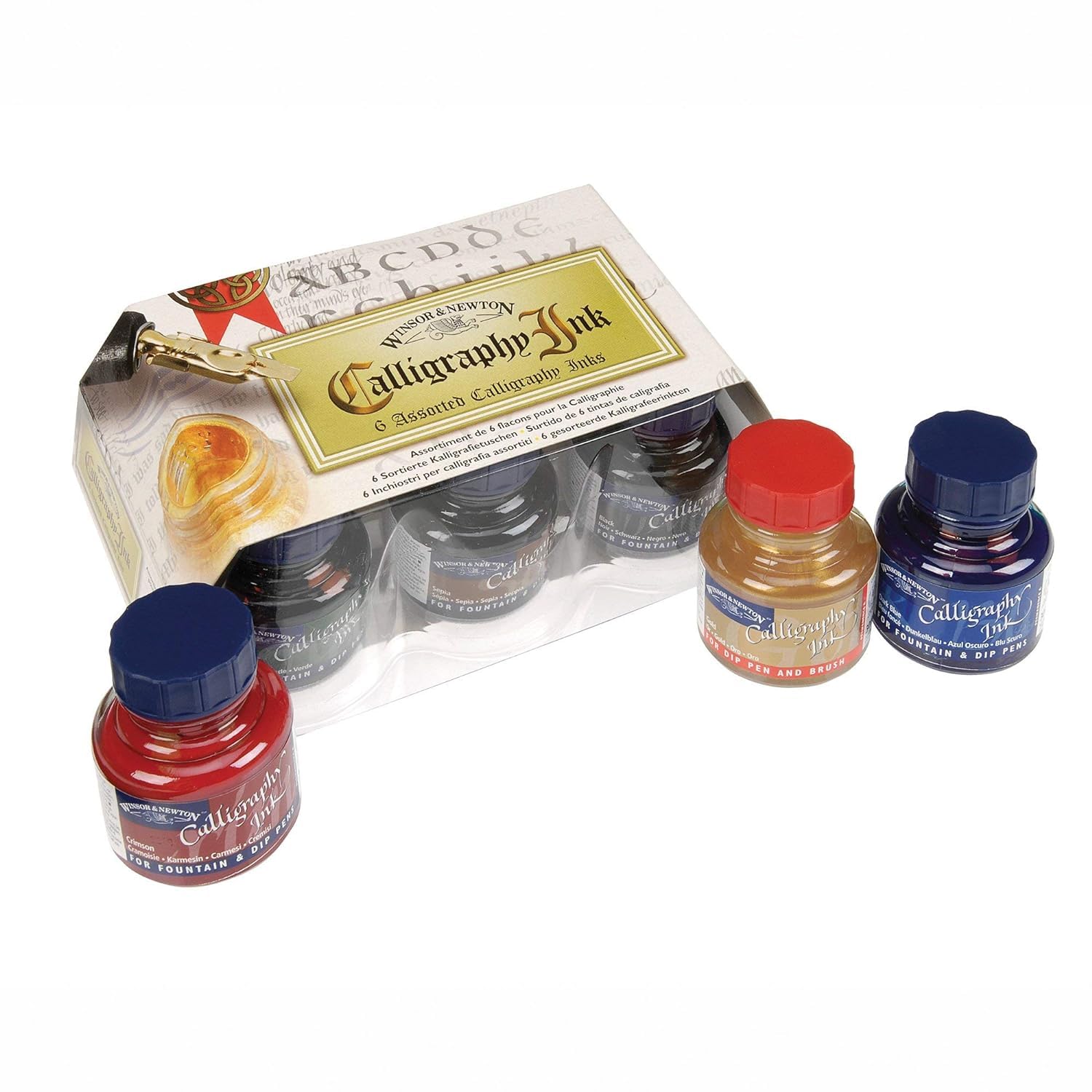 Winsor & Newton Calligraphy Ink - Set of 6 Assorted