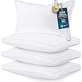 Utopia Bedding Bed Pillows for Sleeping King Size (White), Set of 4, Soft & Fluffy Pillow with Down Alternative Filling, Cooling, Hotel Quality, Gusseted Pillow for Back, Stomach or Side Sleepers