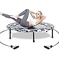 Wamkos 40" Rebounder Mini Trampoline for Adults | Kids, Small Foldable Fitness Trampoline Trainer with Resistance Bands for S