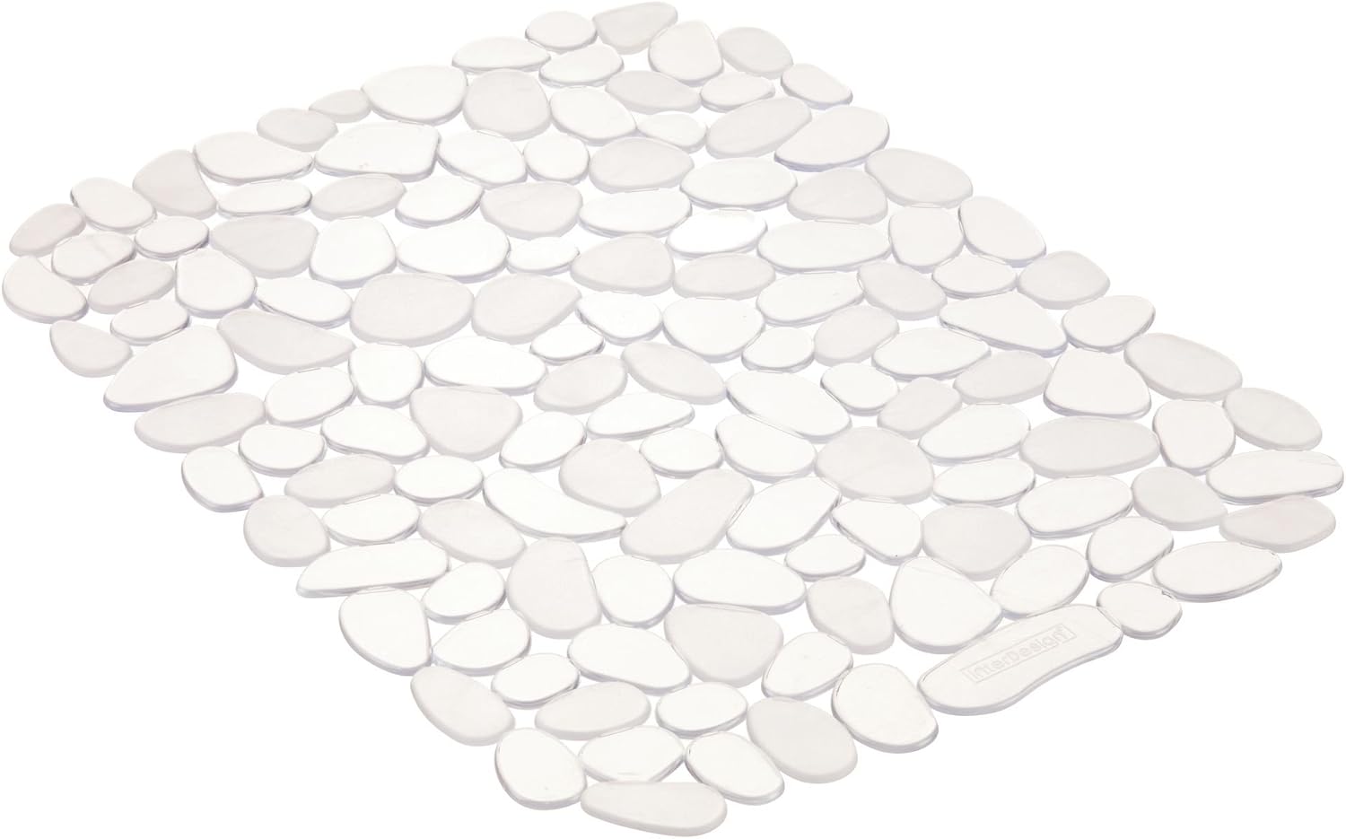 iDesign 60660 Pebblz Dish Anti-Slip Sink Draining Board Mat, Plastic, Clear, Large - Image 5
