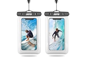 JOTO 2 Pack Floating Waterproof Phone Pouch Up to 7", IPX8 Floatable Underwater Phone Case Cellphone Dry Bag for iPhone 16 15 14 13 12 11 Pro Max Xs Max XR X 8 7 Plus SE/Galaxy S24 S23 S22 -Clear