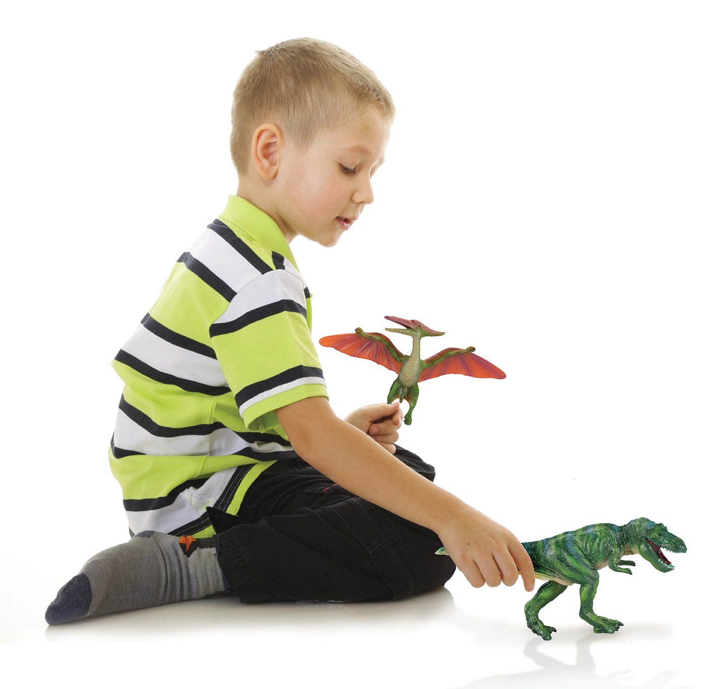 Image result for a boy play with dinosaur