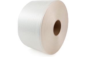 Woven Cord Strapping Roll 1/2" x 3900', 6" x 3" Core Size, 650 lbs Break Strength - Poly Packaging Strapping - Strength & Flexibility Woven Cord Strap Coil with Re-Tightening Option by IDL Packaging