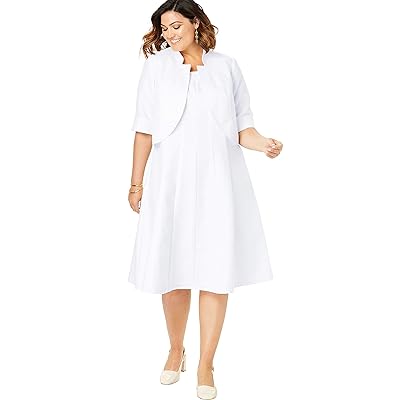 Roamans Womens Plus Size Fit-and-Flare Jacket Dress Nigeria | Ubuy