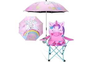 KABOER Kids Outdoor Folding Lawn and Camping Chair with Cup Holder and Carrying Bag, Children's Camping Chairs