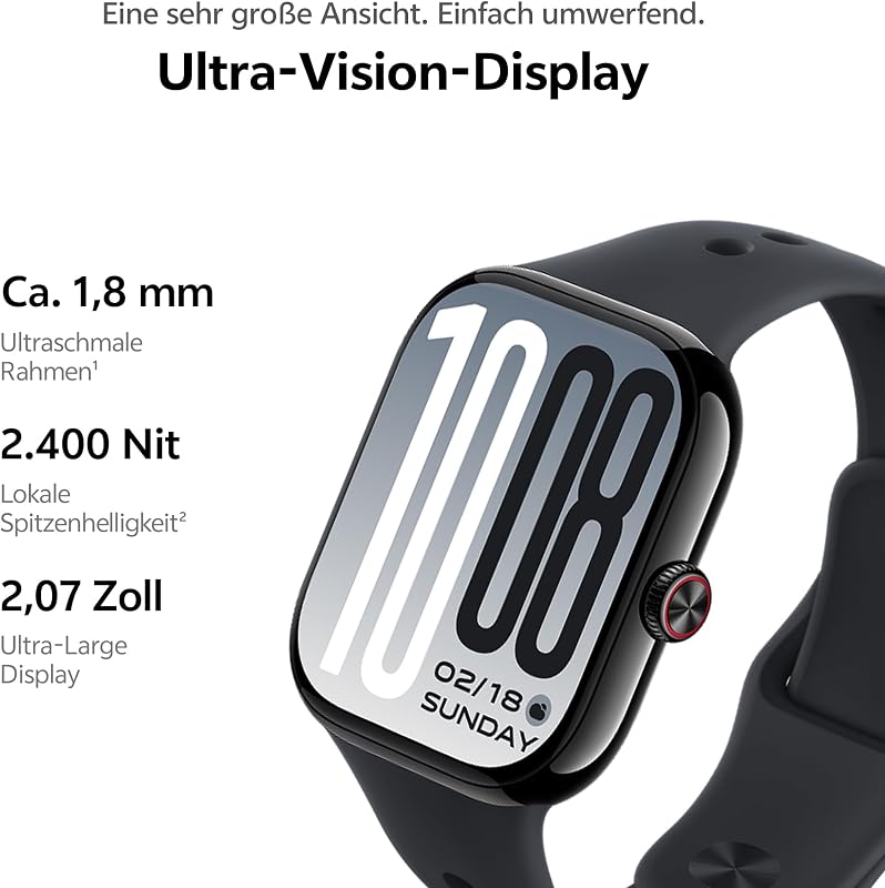 Watch GT2 Smartwatch mit Bluetooth-Anruffunktion, Padel- und Tennisprofimodus, NFC-Zugangskarte, über 100 Sportmodi, 25 Tage Akkulaufzeit, 2,07-Zoll-Display, GPS, Herzfrequenz- und SpO2-Messung