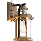OKELI Dusk to Dawn Outdoor Wall Lights, Waterproof Lighting Fixtures Rustic Farmhouse Wall Lanterns with Clear Glass Shades A