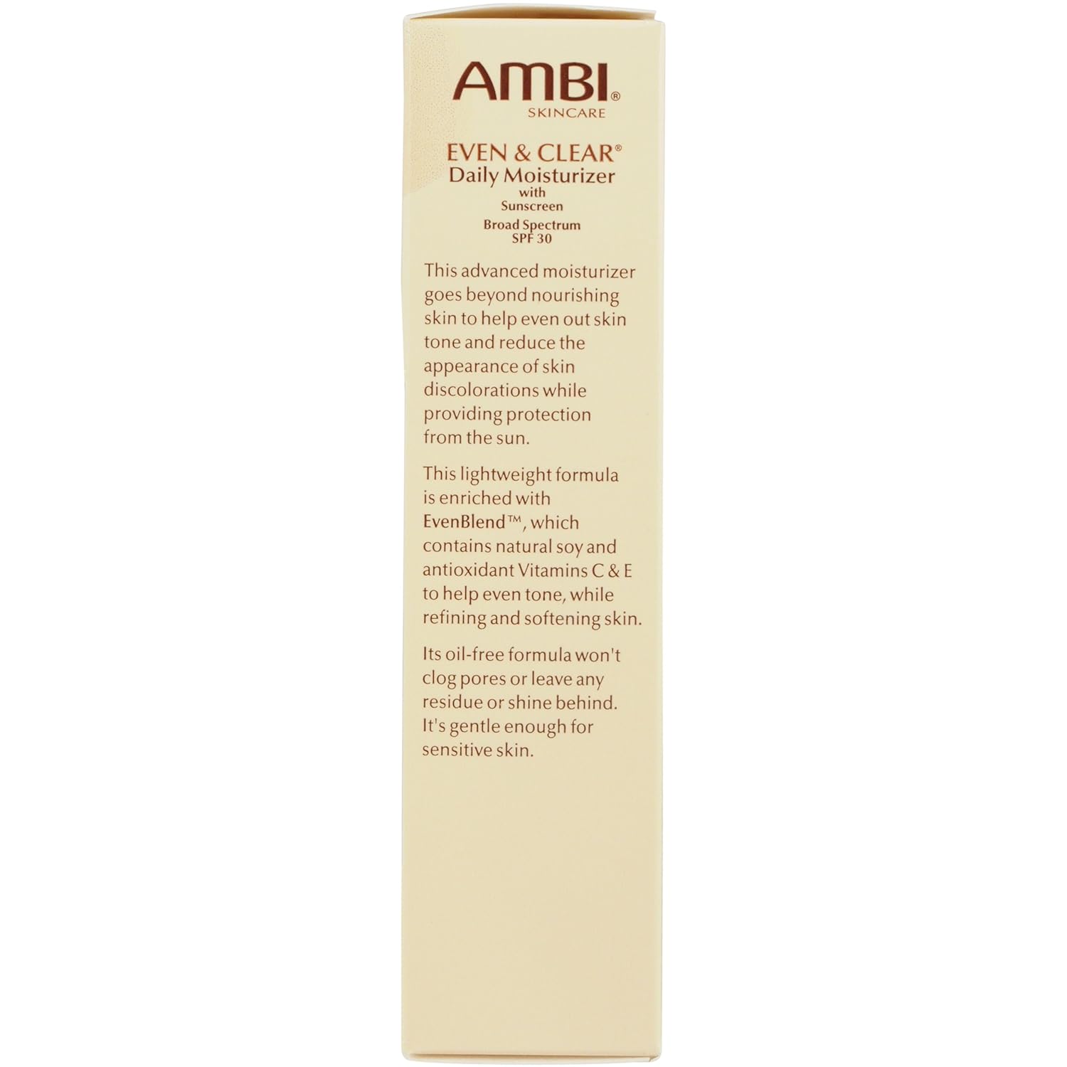 ambi even & clear daily moisturizer