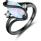 Barzel Rose Gold & White Gold Plated Created Ruby, White Fire Opal & Cubic Zirconia Accents Ring