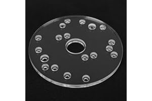 Luqeeg Durable Clear Acrylic Router Base Plate Kit with Brass Centering Pin Suitable for LibbyMilwaukee Perfect for Project V
