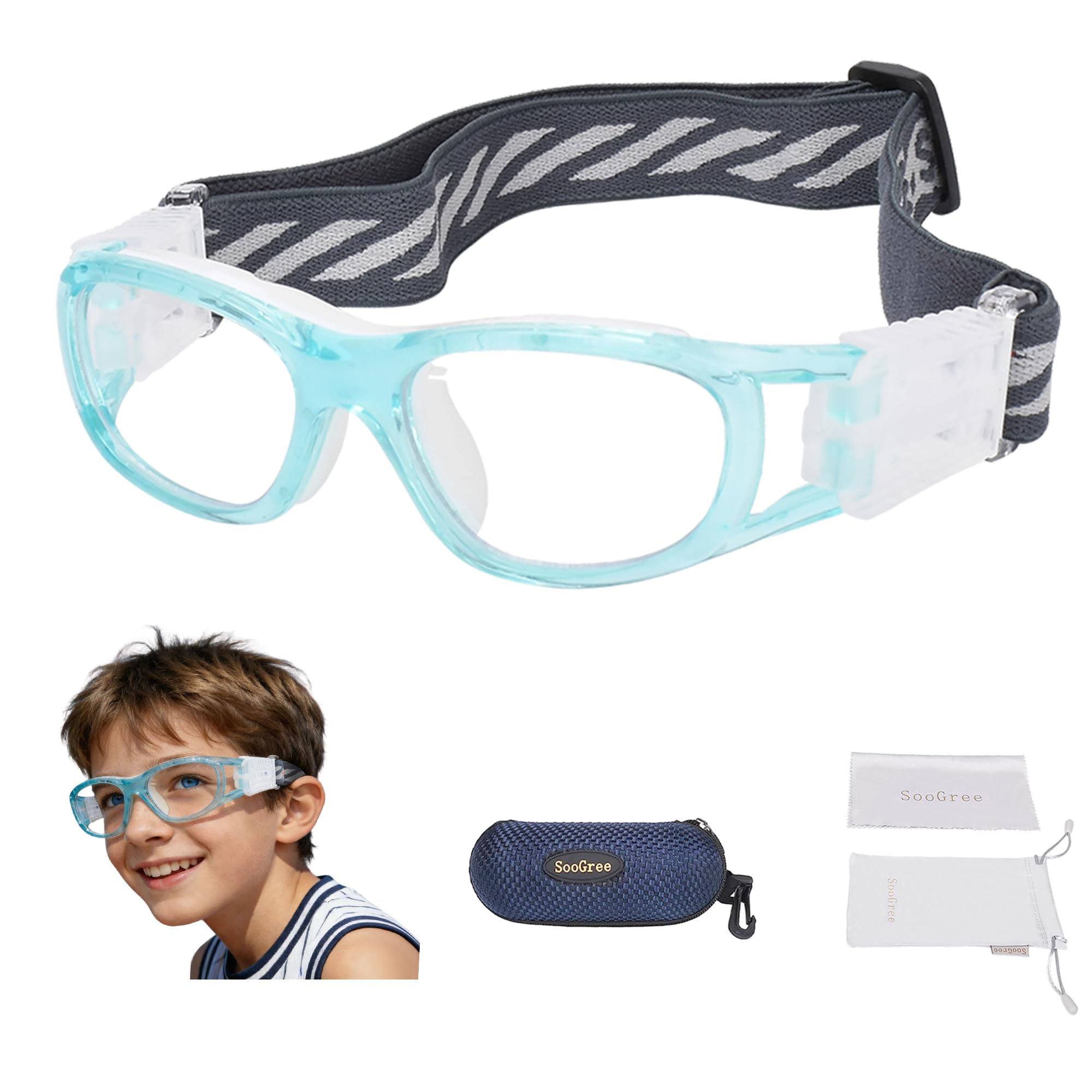 View 1 of ''N/A'' SooGree kids Basketball Soccer Football Sports Training Glasses Protective Eyewear Goggles Anti Fog Lens for Boys Girls Youth Safety Glasses Age 7-12