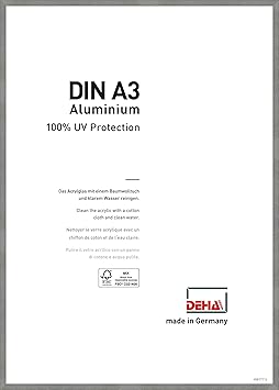 DEHA Aluminium Bilderrahmen Tribeca, 29,7x42 cm (A3), Struktur Grau Matt