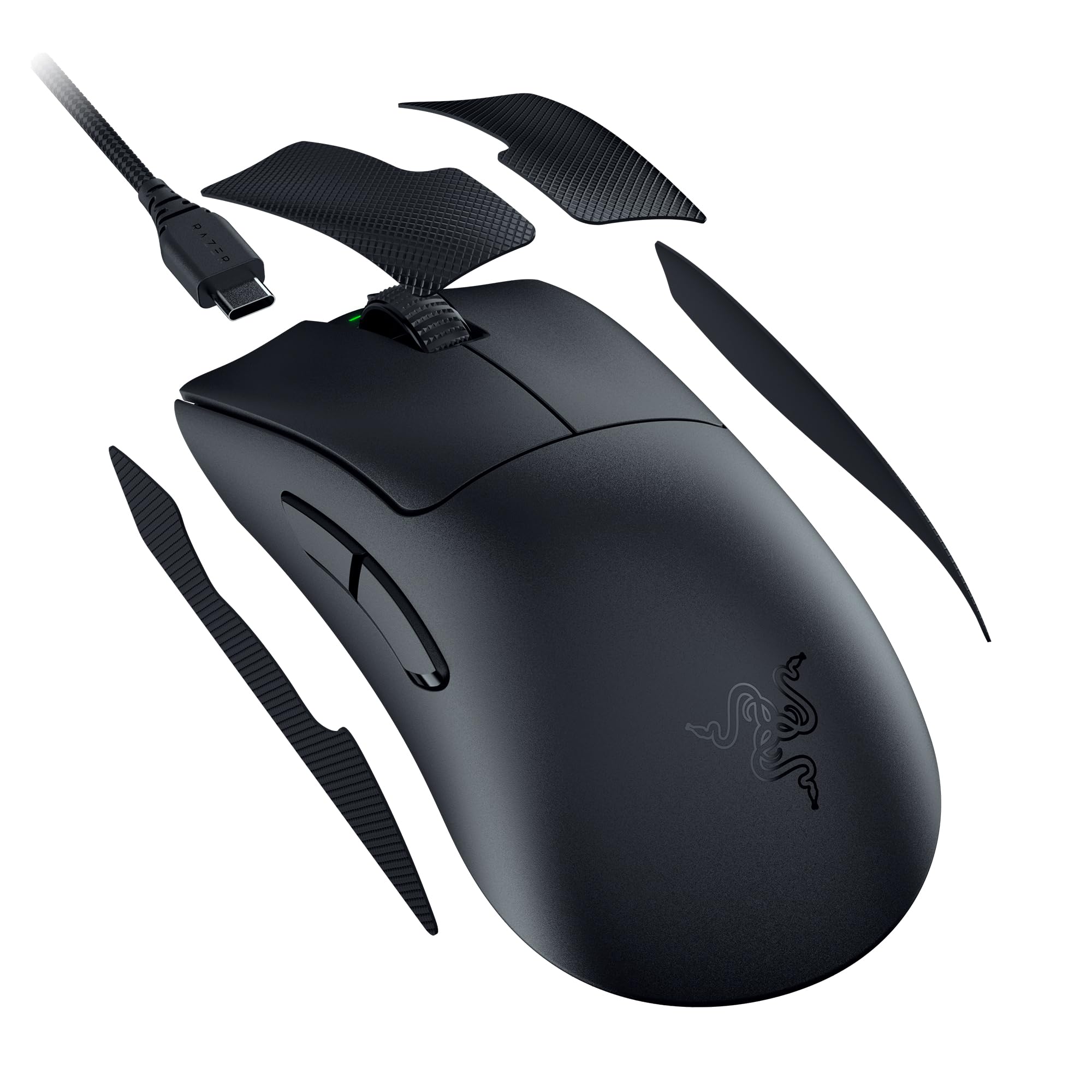 Razer DeathAdder V3 Pro Gaming Mouse: 63g Ultra Lightweight - Focus Pro 30K Optical Sensor - Fast Optical Switches Gen-3 - HyperSpeed Wireless - 5 Programmable Buttons - 90 Hr Battery - Black