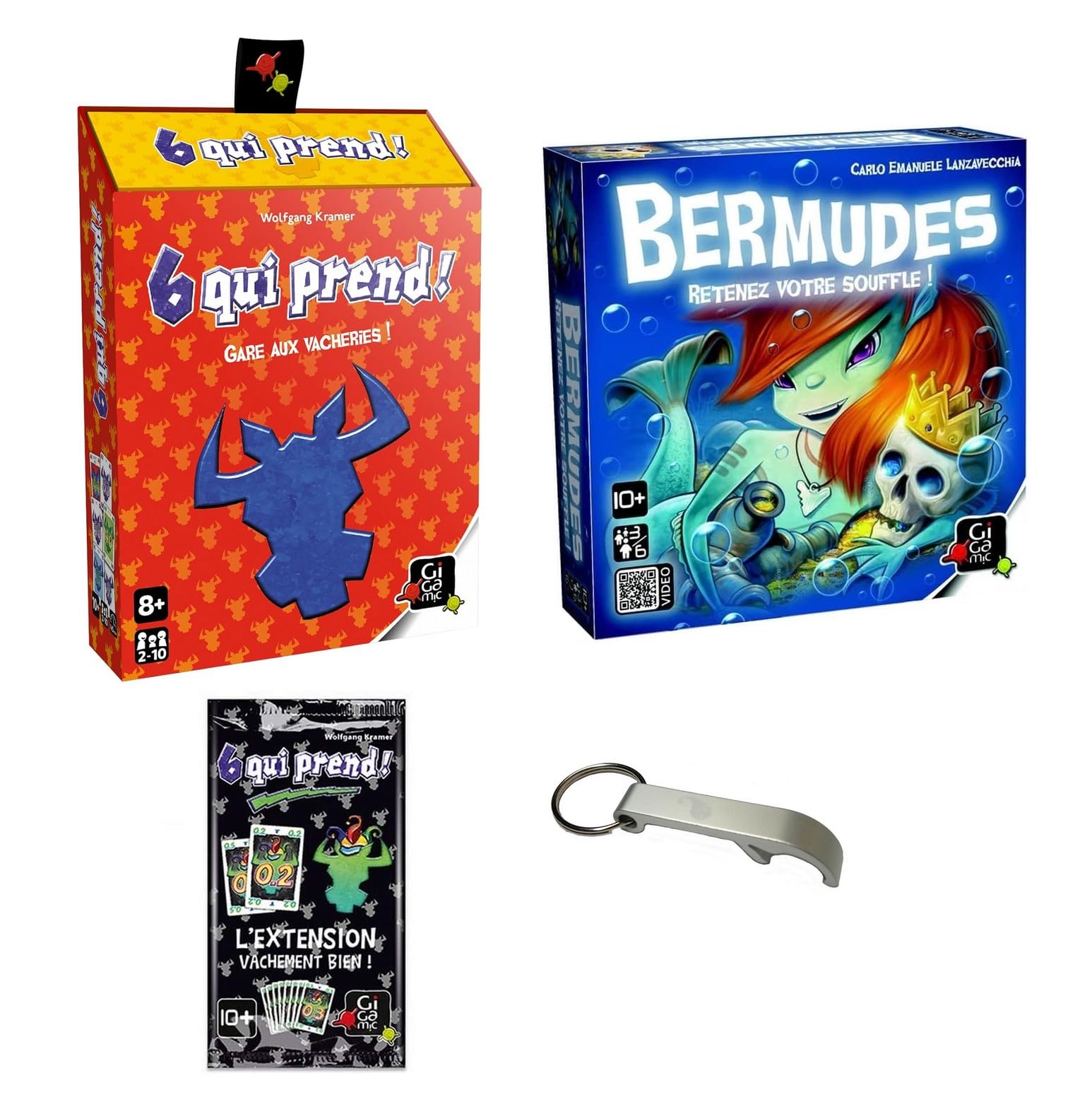 Set of 2 Games: 6 Taking Takes + Extension Cow Good + Bermuda + 1 Blumie