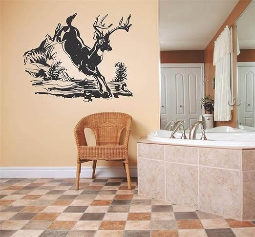 Amazon Com Decal Vinyl Wall Sticker Deer Running Outdoor