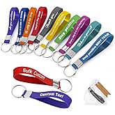 BEXOA EDC 5/10/50/100 Bulk Custom Keychains Silicone Personalized Keychains Customized Text/Logo Keyrings for Events, Awareness, Motivation Customizable