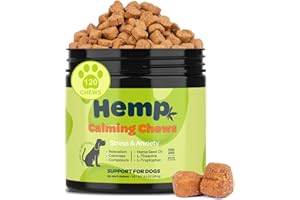 Zingly Hemp Calming Chews for Dogs Anxiety Relief, Dog Calming Chews - Anxiety Relief Treats, Anxiety Relief for Dogs Calming Treats, Calming Care for Dogs - Separation Aid, Barking, Bacon, 120 Ct