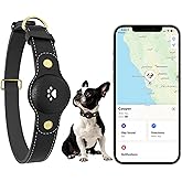 GPS Tracker for Dogs – Smart Dog Collar & Pet Tracker with Real-Time Location, No Monthly Fee, Unlimited Range (iOS Only) – Fits Small to Large Dogs(Locator Included) (Black)
