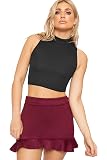 Débardeur Court Col Roulé Pour Femme - Taille 36 à 42 - Haut Léger Pour Tenue Décontractée Ou Soirée
