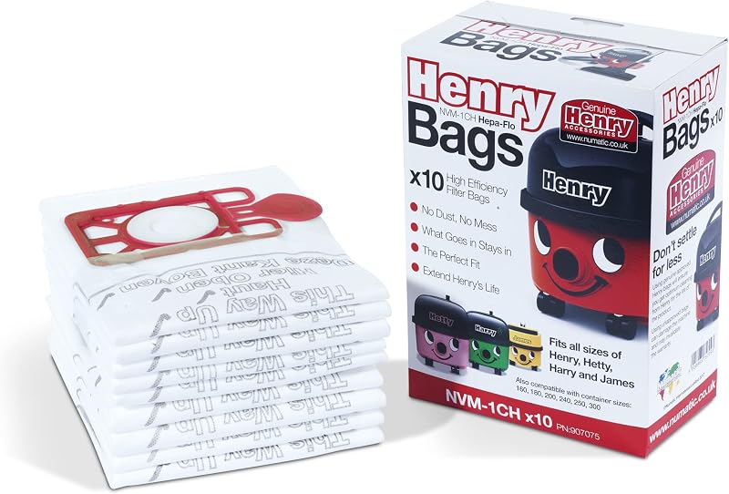 Henry HepaFlo Vacuum Bags NVM-1CH Pack of 10 for Henry, Harry, James