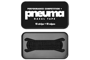 Pneuma Nasal Tape – Performance Pack (15 Count + 15 Wipes, Black) – Nasal Strips & Nose Strips for Breathing to Enhance Oxyge