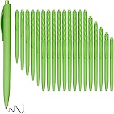 Wiaziert BallPoint Pens, 100 Pack (BLACK Ink),Bulk Pens, Light Green Barrel,Click Pens for Office Home and School, Retractable Ballpoint Pens, Medium Point, 1.00MM (Light Green)
