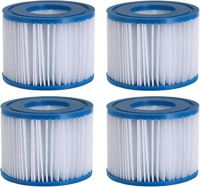 Qualtex Qpro Replacement Filter 4 Pack for Bestway VI Lay-Z-Spa Hawaii Vegas