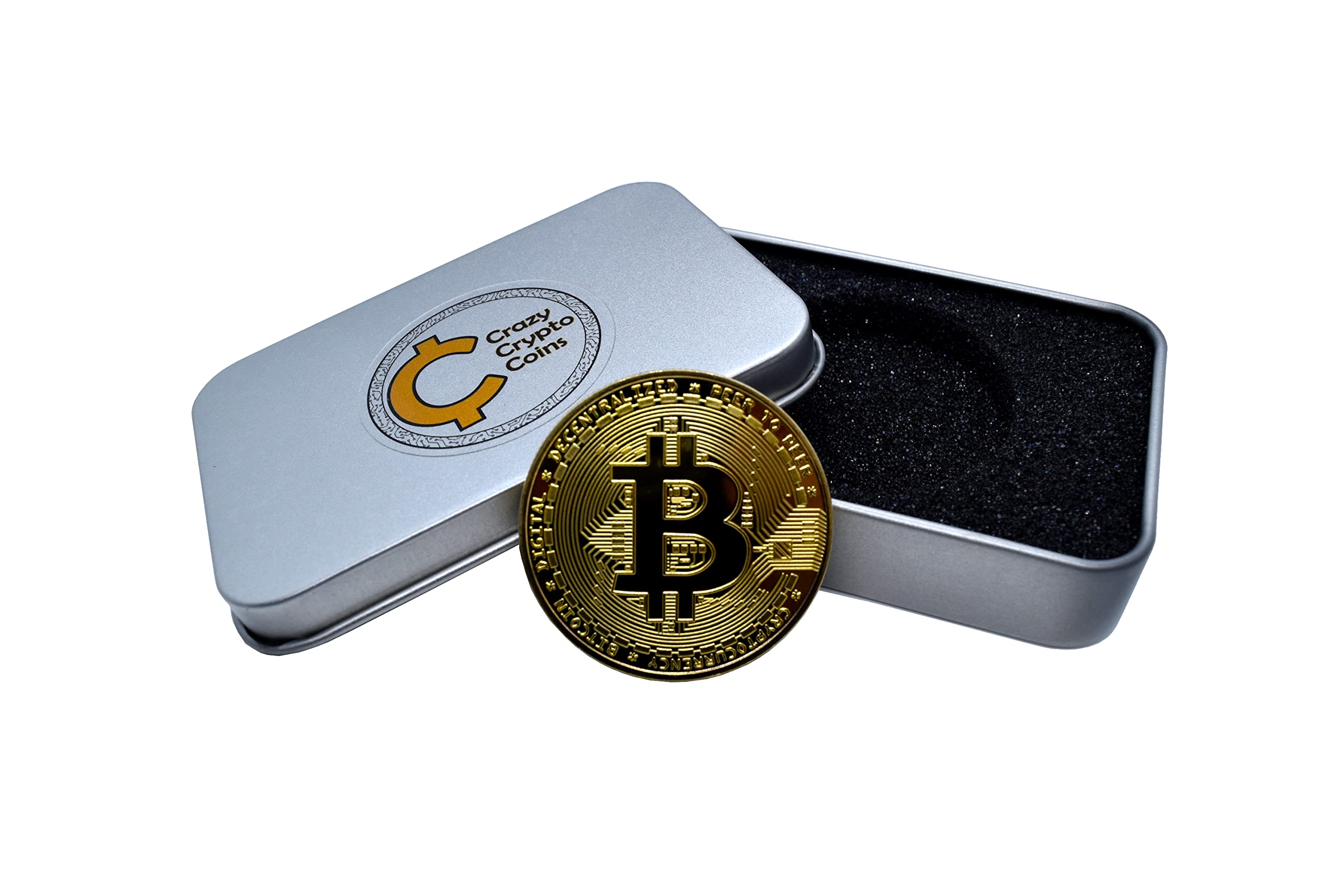 Bitcoin Coin Crypto Gifts Physical Coins Commemorative Cryptocurrency Novelty Gift With Box