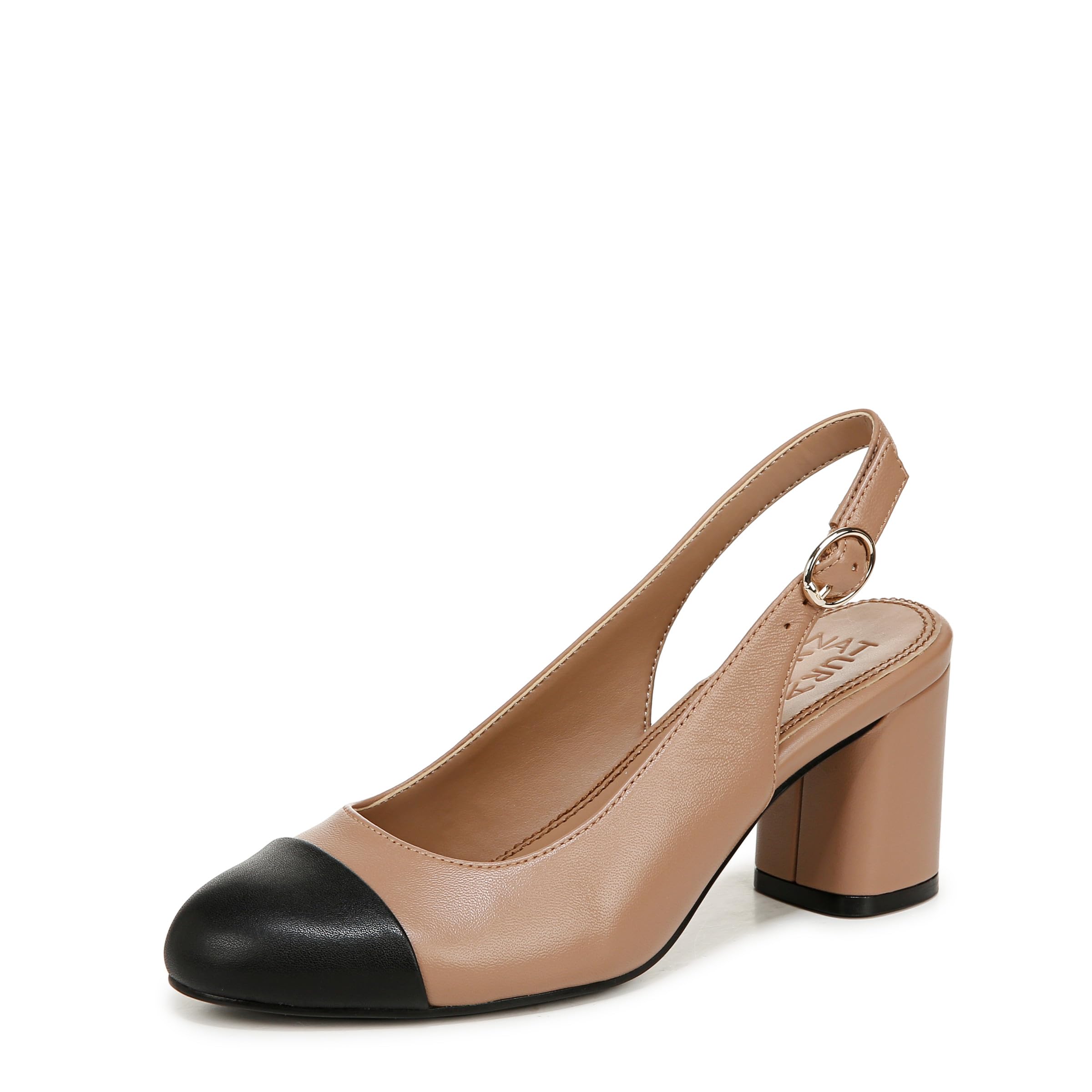 Naturalizer Womens Sophie Cap Toe Slingback Pump Taupe Beige 12 W