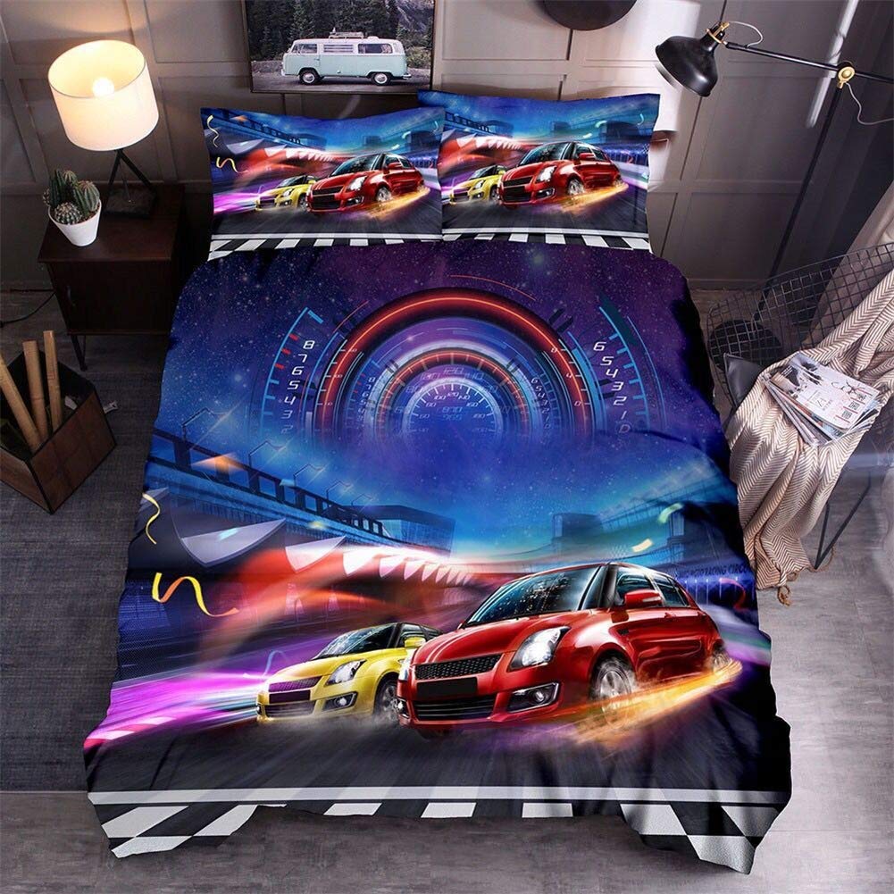 Sanhai Duvet Cover 3D Printed Extreme Competition Sports Love Sport Game Soft Microfiber Quilt for K