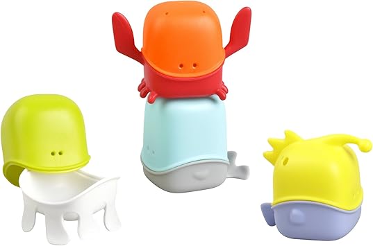 boon multicoloured pipes bath toy