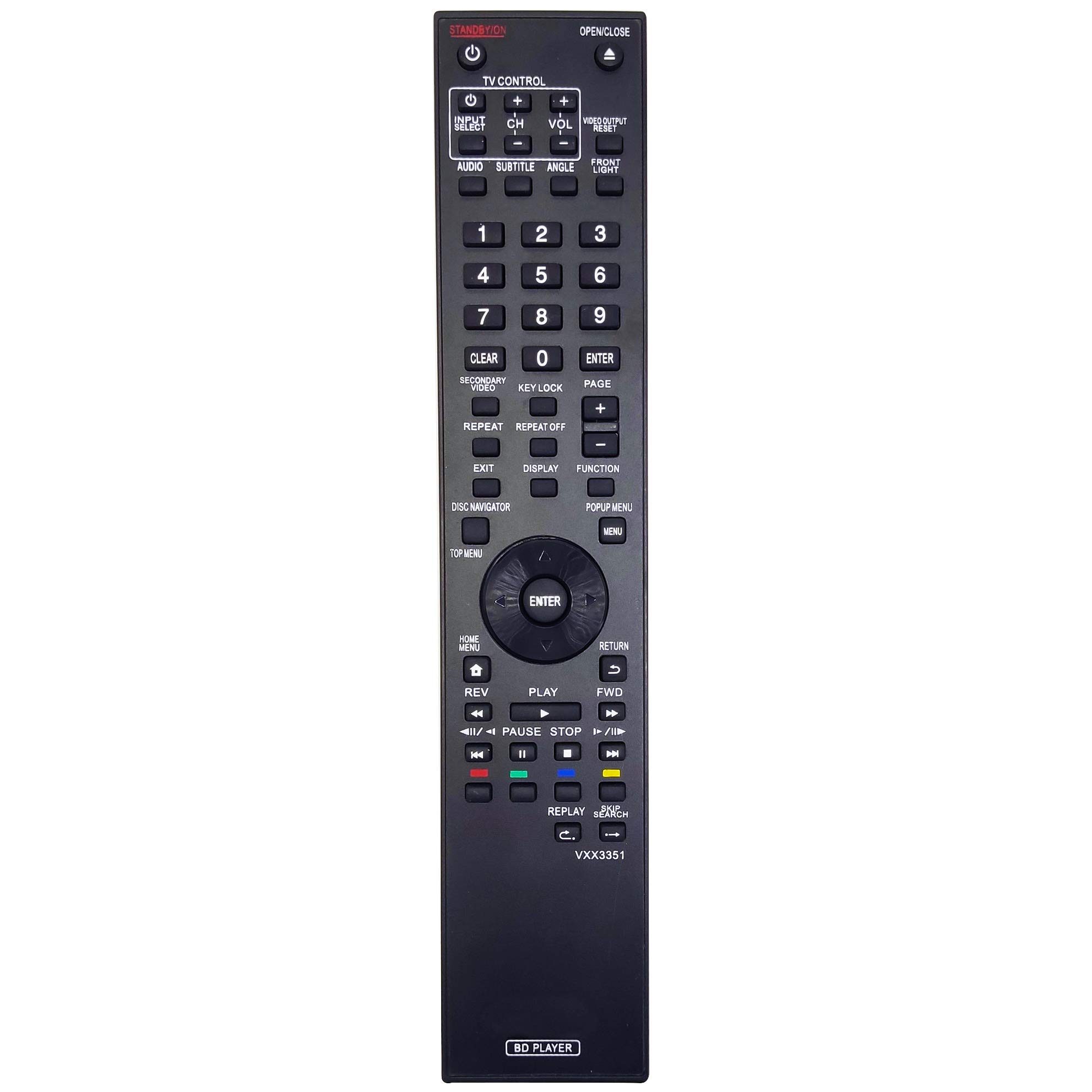Leankle Remote Controller VXX3351 for Pioneer Blu-ray Disc Players BDP-120, BDP-121, BDP-31FD, BDP-330, BDP-33FD